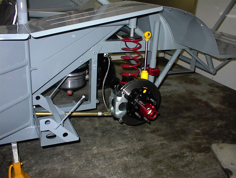 drivers side rear suspension detail