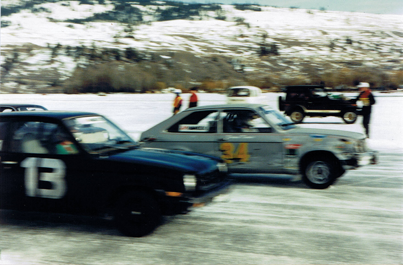 Side by side ice racing gets underway